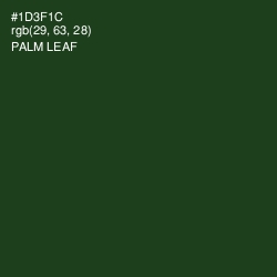 #1D3F1C - Palm Leaf Color Image